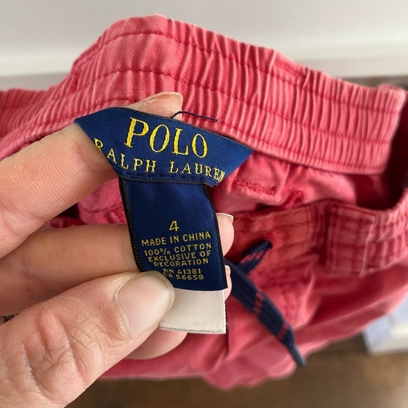 Boys Polo By Ralph Lauren Rust Colored Shorts with Drawstring size 4 - Picture 4 of 8